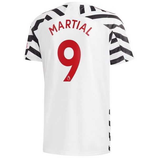 Camiseta Manchester United NO.9 Martial Tercera equipo 2020-2021 Blanco